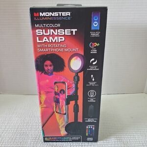 Monster Illuminessence Multicolor Sunset Lamp New Rotating Smartphone Mount
